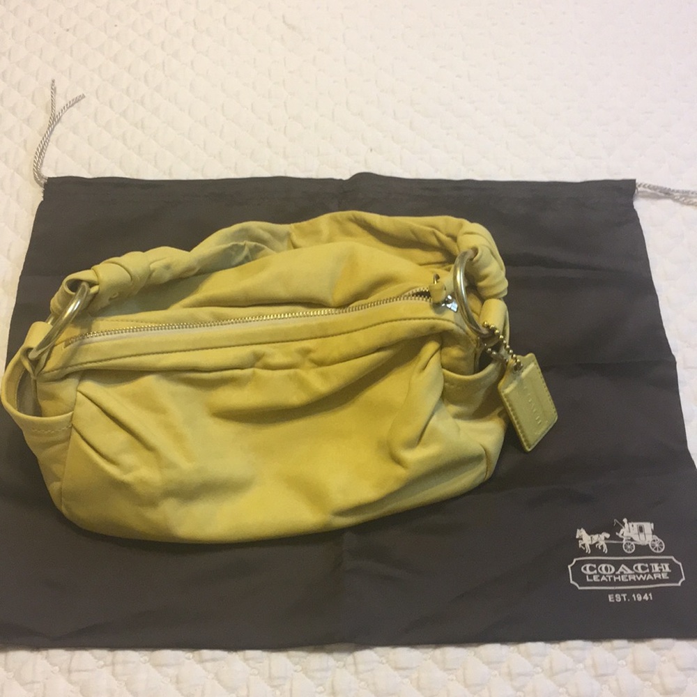 Yellow coach purse